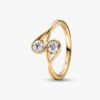 Pandora Infinite 14-karätiger Goldring mit zwei im Labor gezüchteten Diamanten – 0,50 ct TW, 14-karätiges Gold Pandora Infinite 14-karätiger Goldring mit zwei im Labor gezüchteten Diamanten – 0,50 ct TW, 14-karätiges Gold