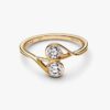 Pandora Infinite 14-karätiger Goldring mit zwei im Labor gezüchteten Diamanten – 0,50 ct TW, 14-karätiges Gold Pandora Infinite 14-karätiger Goldring mit zwei im Labor gezüchteten Diamanten – 0,50 ct TW, 14-karätiges Gold