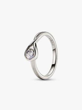 Pandora Infinite 14-karätiger Weißgold-Ring mit synthetischem Diamanten – 0,25 ct TW, 14-karätiges Weißgold Pandora Infinite 14-karätiger Weißgold-Ring mit synthetischem Diamanten – 0,25 ct TW, 14-karätiges Weißgold