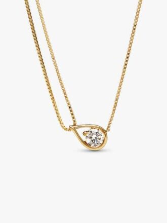 Pandora Infinite 14-karätiges Gold, im Labor gezüchteter Diamant, Doppelketten-Halskette – 0,75 ct TW, 14-karätiges Gold Pandora Infinite 14-karätiges Gold, im Labor gezüchteter Diamant, Doppelketten-Halskette – 0,75 ct TW, 14-karätiges Gold