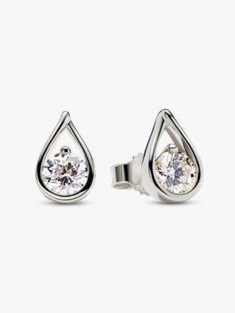 Pandora Infinite 14k Weißgold Lab-Grown Diamonds Ohrringe – 1,00 ct TW, 14k Weißgold