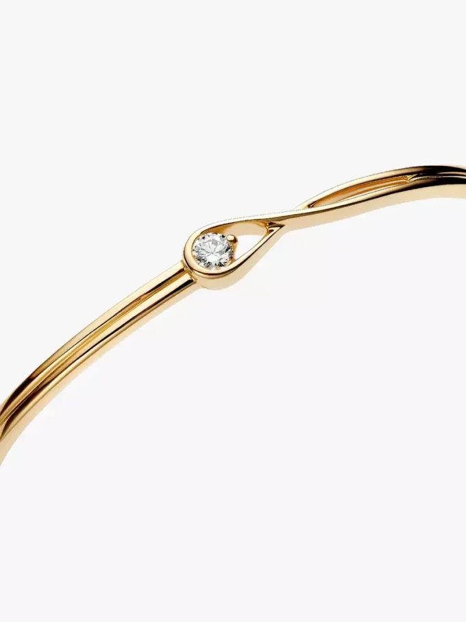 Pandora Infinite Bangle aus 14 Karat Gold mit Lab-Grown Diamanten, 0,25 Karat insgesamt, 14 Karat Gold Pandora Infinite Bangle aus 14 Karat Gold mit Lab-Grown Diamanten, 0,25 Karat insgesamt, 14 Karat Gold