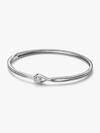Pandora Infinite Bangle aus 14 Karat Weißgold mit im Labor gezüchtetem Diamanten – 0,50 Karat TW, 14 Karat Weißgold Pandora Infinite Bangle aus 14 Karat Weißgold mit im Labor gezüchtetem Diamanten – 0,50 Karat TW, 14 Karat Weißgold
