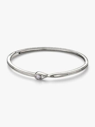 Pandora Infinite Bangle aus 14 Karat Weißgold mit Lab-Grown Diamonds – 0,25 Karat Gesamtgewicht, 14 Karat Weißgold Pandora Infinite Bangle aus 14 Karat Weißgold mit Lab-Grown Diamonds – 0,25 Karat Gesamtgewicht, 14 Karat Weißgold
