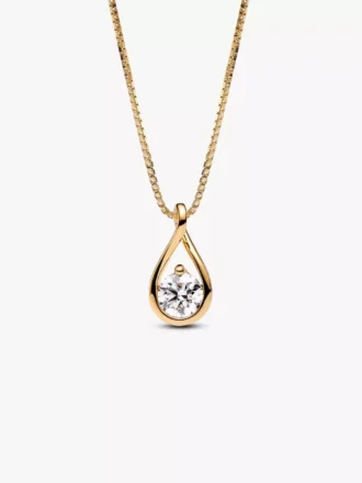 Pandora Infinite Halskette mit Anhänger aus 14 Karat Gold und im Labor gezüchtetem Diamanten, 1,00 Karat insgesamt, 14 Karat Gold Pandora Infinite Halskette mit Anhänger aus 14 Karat Gold und im Labor gezüchtetem Diamanten, 1,00 Karat insgesamt, 14 Karat Gold