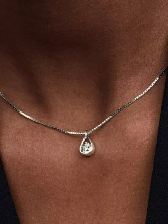 Pandora Infinite Halskette mit Anhänger aus 14 Karat Weißgold und im Labor gezüchtetem Diamanten, 0,50 Karat insgesamt, 14 Karat Weißgold Pandora Infinite Halskette mit Anhänger aus 14 Karat Weißgold und im Labor gezüchtetem Diamanten, 0,50 Karat insgesamt, 14 Karat Weißgold