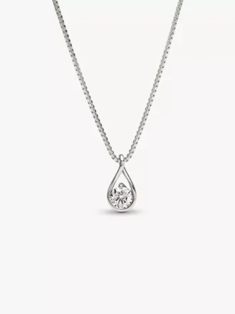 Pandora Infinite Halskette mit Anhänger aus 14 Karat Weißgold und im Labor gezüchtetem Diamanten, 0,50 Karat insgesamt, 14 Karat Weißgold Pandora Infinite Halskette mit Anhänger aus 14 Karat Weißgold und im Labor gezüchtetem Diamanten, 0,50 Karat insgesamt, 14 Karat Weißgold