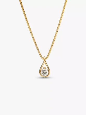 Pandora Infinite Halskette mit Anhänger aus 14-karätigem Gold und Lab-Grown Diamonds, 0,50 Karat insgesamt, 14-karätiges Gold Pandora Infinite Halskette mit Anhänger aus 14-karätigem Gold und Lab-Grown Diamonds, 0,50 Karat insgesamt, 14-karätiges Gold