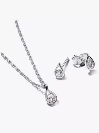 Pandora Infinite Lab-Grown Diamonds Schmuck-Geschenkset, Sterlingsilber, 2er-Set Pandora Infinite Lab-Grown Diamonds Schmuck-Geschenkset, Sterlingsilber, 2er-Set