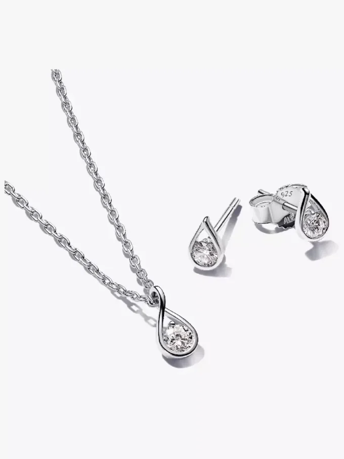 Pandora Infinite Lab-Grown Diamonds Schmuck-Geschenkset, Sterlingsilber, 2er-Set Pandora Infinite Lab-Grown Diamonds Schmuck-Geschenkset, Sterlingsilber, 2er-Set