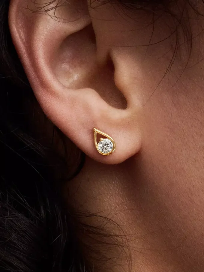 Pandora Infinite Ohrringe aus 14 Karat Gold mit Lab-Grown Diamonds, 0,50 Karat insgesamt, 14 Karat Gold