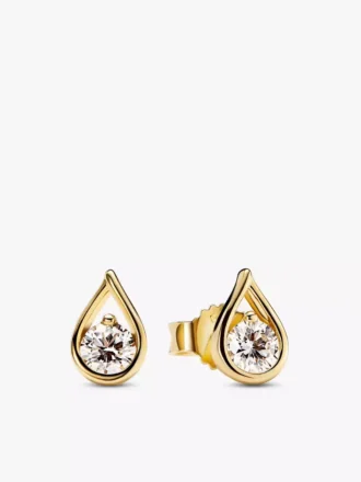 Pandora Infinite Ohrringe aus 14 Karat Gold mit Lab-Grown Diamonds, 0,50 Karat insgesamt, 14 Karat Gold