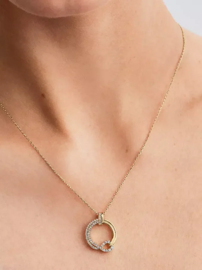 Pandora „Infinite“ Pavé-Anhänger mit Lab-Grown Diamonds, 0,32 Karat insgesamt, 14 Karat Gold Pandora „Infinite“ Pavé-Anhänger mit Lab-Grown Diamonds, 0,32 Karat insgesamt, 14 Karat Gold