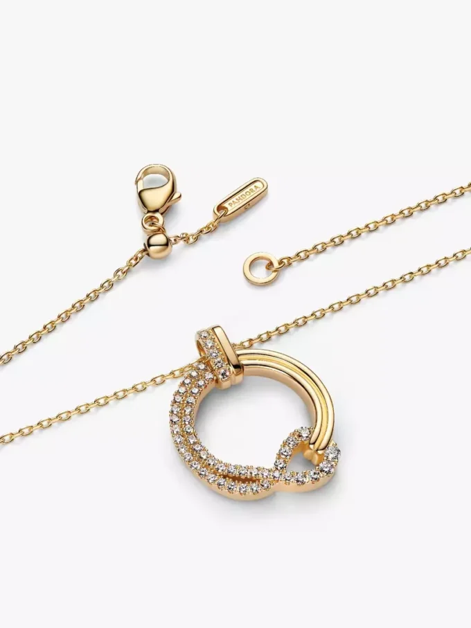 Pandora „Infinite“ Pavé-Anhänger mit Lab-Grown Diamonds, 0,32 Karat insgesamt, 14 Karat Gold Pandora „Infinite“ Pavé-Anhänger mit Lab-Grown Diamonds, 0,32 Karat insgesamt, 14 Karat Gold