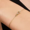 Pandora Infinite Pavé-Armband mit synthetischen Diamanten, 0,10 ct insgesamt, 14 Karat Gold Pandora Infinite Pavé-Armband mit synthetischen Diamanten, 0,10 ct insgesamt, 14 Karat Gold