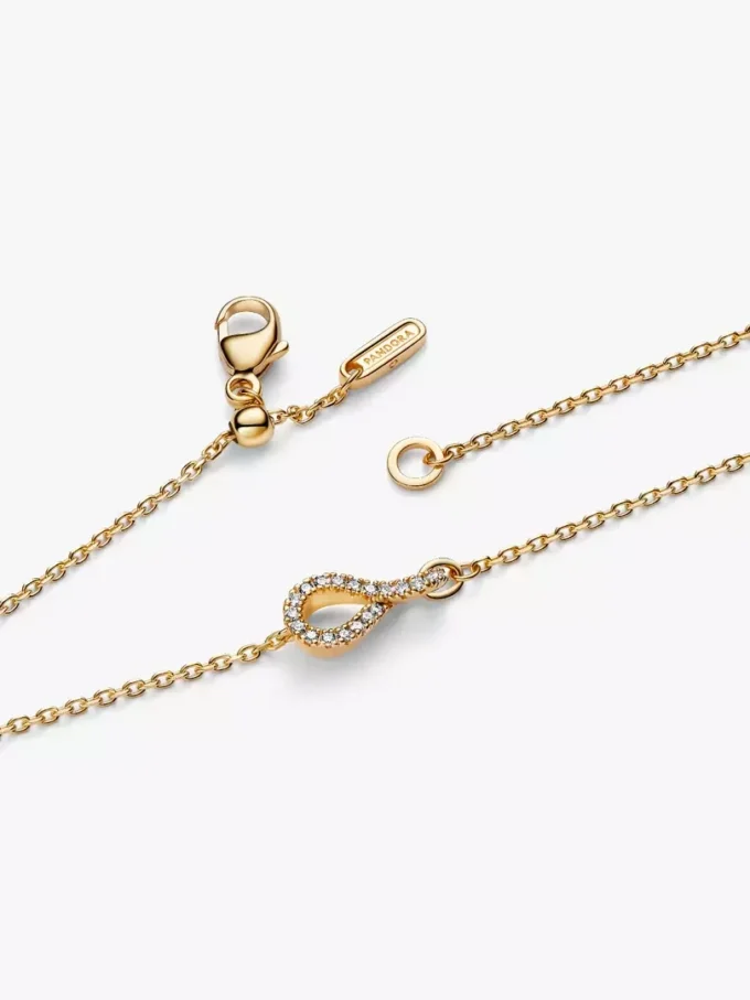 Pandora Infinite Pavé-Armband mit synthetischen Diamanten, 0,10 ct insgesamt, 14 Karat Gold Pandora Infinite Pavé-Armband mit synthetischen Diamanten, 0,10 ct insgesamt, 14 Karat Gold