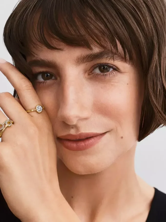 Pandora Infinite Pavé-Armband mit synthetischen Diamanten, 0,10 ct insgesamt, 14 Karat Gold Pandora Infinite Pavé-Armband mit synthetischen Diamanten, 0,10 ct insgesamt, 14 Karat Gold