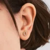Pandora Infinite Pavé-Ohrringe mit synthetischen Diamanten, 0,16 Karat insgesamt, 14 Karat Gold
