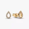 Pandora Infinite Pavé-Ohrringe mit synthetischen Diamanten, 0,16 Karat insgesamt, 14 Karat Gold