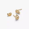 Pandora Infinite Pavé-Ohrringe mit synthetischen Diamanten, 0,16 Karat insgesamt, 14 Karat Gold