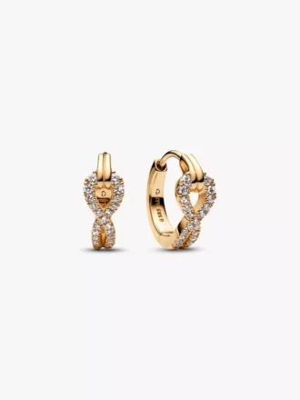 Pandora Infinite Pavé-Ohrringe mit synthetischen Diamanten, 0,26 Karat insgesamt, 14 Karat Gold