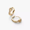 Pandora Infinite Pavé-Ohrringe mit synthetischen Diamanten, 0,26 Karat insgesamt, 14 Karat Gold