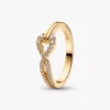 Pandora „Infinite“ Ring mit doppelreihigem Pavé aus im Labor gezüchteten Diamanten, 0,22 Karat insgesamt, 14 Karat Gold Pandora „Infinite“ Ring mit doppelreihigem Pavé aus im Labor gezüchteten Diamanten, 0,22 Karat insgesamt, 14 Karat Gold