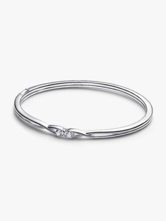 Pandora Infinite Sterlingsilber-Bangle mit doppelseitigen Lab-Grown-Diamanten – 0,30 ct TW, Sterlingsilber
