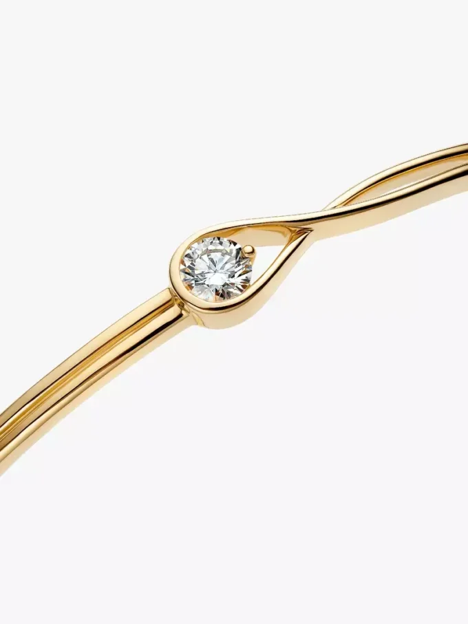 Pandora Lab-Grown Diamonds Bangle „Infinite“ aus 14 Karat Gold mit im Labor gezüchtetem Diamanten, 0,50 Karat insgesamt, 14 Karat Gold Pandora Lab-Grown Diamonds Bangle „Infinite“ aus 14 Karat Gold mit im Labor gezüchtetem Diamanten, 0,50 Karat insgesamt, 14 Karat Gold