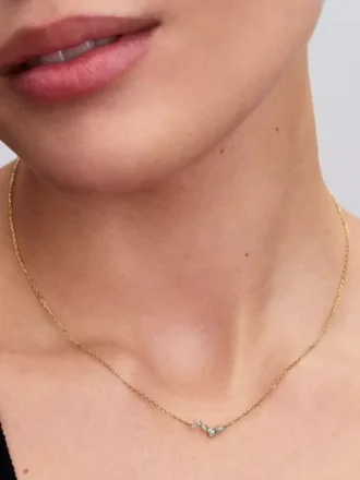 Pandora Lab-Grown Diamonds-Halskette mit Tropfenanhänger aus im Labor gezüchteten Diamanten, 0,09 Karat insgesamt, 14 Karat Gold
