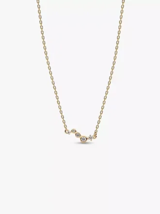 Pandora Lab-Grown Diamonds-Halskette mit Tropfenanhänger aus im Labor gezüchteten Diamanten, 0,09 Karat insgesamt, 14 Karat Gold