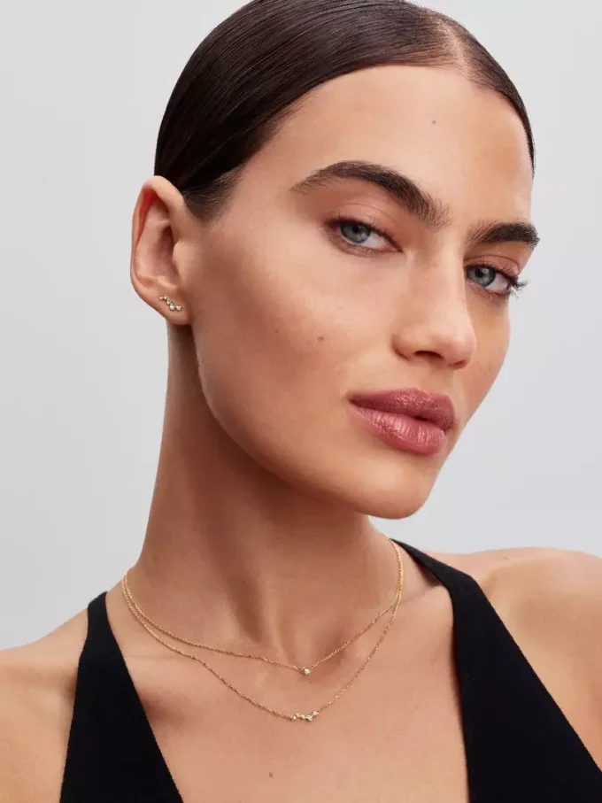 Pandora Era Ohrringe mit im Labor gezüchteten Diamanten in Tropfenform, 0,17 ct insgesamt, 14 Karat Gold Pandora Era Ohrringe mit im Labor gezüchteten Diamanten in Tropfenform, 0,17 ct insgesamt, 14 Karat Gold