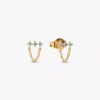 Pandora Lab-Grown Diamonds Ohrringe mit drei im Labor gezüchteten Diamanten, 0,13 Karat insgesamt, 14 Karat Gold