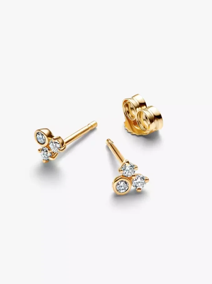 Pandora Lab-Grown Diamonds-Ohrringe mit im Labor gezüchteten Diamanten, 0,19 Karat insgesamt, 14 Karat Gold