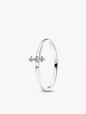 Pandora Era Lab-Grown Diamonds Weißgold-Ring-Set (offener Ring und Trio-Ring), 2er-Set Pandora Era Lab-Grown Diamonds Weißgold-Ring-Set (offener Ring und Trio-Ring), 2er-Set