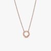 Pandora Logo Pavé Circle Collier Halskette – 14 Karat Roségold-Beschichtung Pandora Logo Pavé Circle Collier Halskette – 14 Karat Roségold-Beschichtung