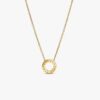 Pandora Logo Pavé Circle Halskette – 14 Karat vergoldet Pandora Logo Pavé Circle Halskette – 14 Karat vergoldet