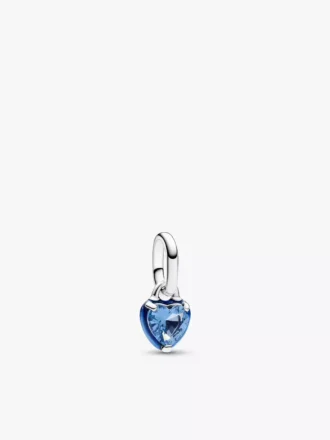 Pandora ME Blue Chakra Heart Mini-Dangle Charm aus Sterlingsilber
