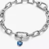 Pandora ME Blue Chakra Heart Mini-Dangle Charm aus Sterlingsilber Pandora ME Blue Chakra Heart Mini-Dangle Charm aus Sterlingsilber