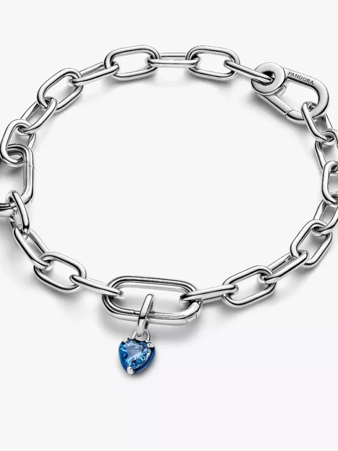 Pandora ME Blue Chakra Heart Mini-Dangle Charm aus Sterlingsilber Pandora ME Blue Chakra Heart Mini-Dangle Charm aus Sterlingsilber