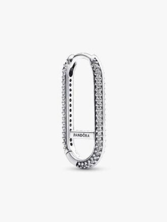 Pandora ME Extended Pavé Link Einzelohrring – Sterlingsilber