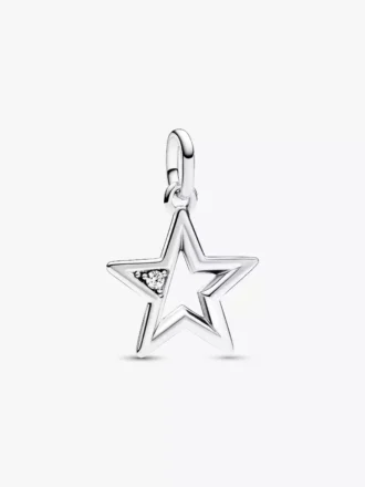 Pandora ME funkelnder Stern-Medaillon-Charm aus Sterlingsilber
