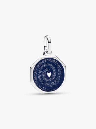 Pandora ME Galaxy Heart Medallion Charm – Sterlingsilber