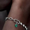 Pandora ME Green Chakra Herz Mini-Dangle Charm aus Sterlingsilber Pandora ME Green Chakra Herz Mini-Dangle Charm aus Sterlingsilber