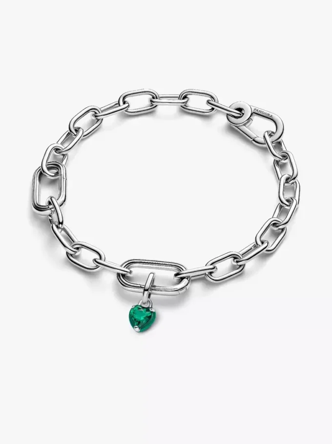 Pandora ME Green Chakra Herz Mini-Dangle Charm aus Sterlingsilber Pandora ME Green Chakra Herz Mini-Dangle Charm aus Sterlingsilber