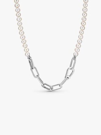 Pandora ME Halskette mit behandelten Süßwasser-Zuchtperlen – Sterlingsilber Pandora ME Halskette mit behandelten Süßwasser-Zuchtperlen – Sterlingsilber