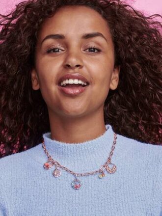 Pandora ME Halskette mit feinen Gliedern – 14 Karat Roségold-Beschichtung