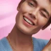 Pandora ME Halskette mit kleinen Gliedern, 14 Karat vergoldet