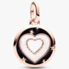 Pandora ME Hearts Medaillon-Charm – 14 Karat Roségold-Beschichtung Pandora ME Hearts Medaillon-Charm – 14 Karat Roségold-Beschichtung