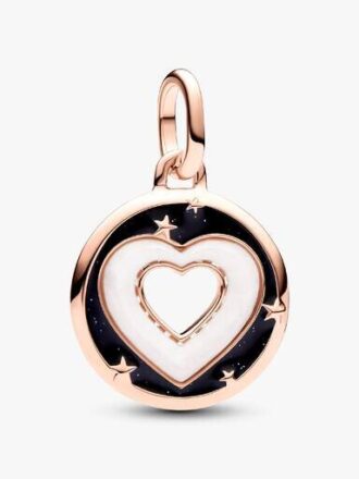 Pandora ME Hearts Medaillon-Charm – 14 Karat Roségold-Beschichtung